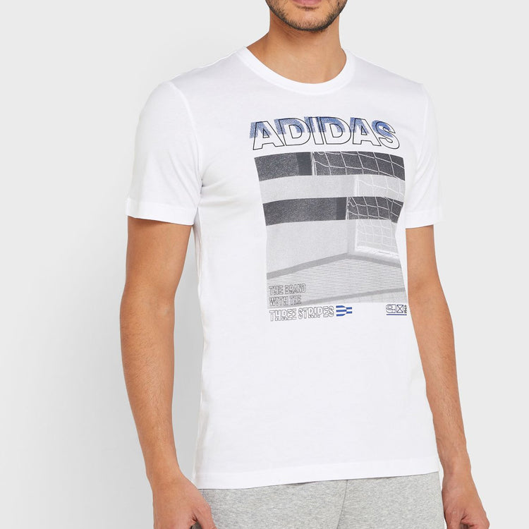 adidas Mh Photo Tee Training Sports Round Neck Short Sleeve White ED7287