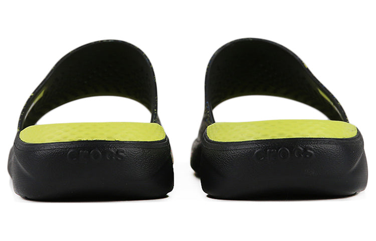 Crocs LiteRide Classic Sports Slippers Unisex Black Green 205941-060