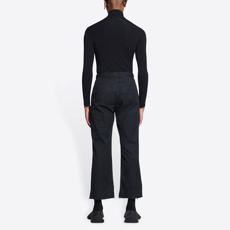 Balenciaga Cropped Cotton Trousers 'Noir' 699004TKP061000