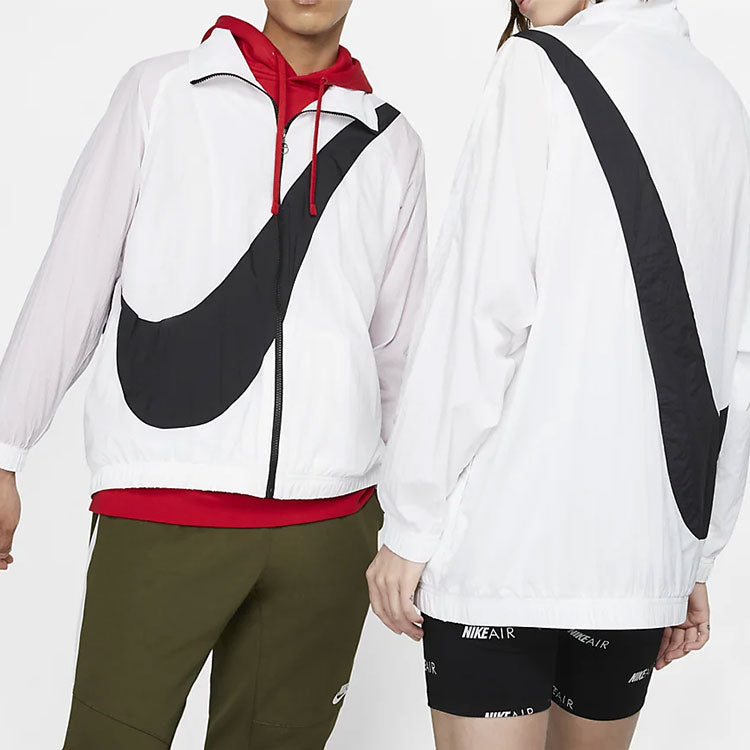 Nike Sportswear Woven Swoosh Jacket Large Logo Sports US Edition White BV3685-100