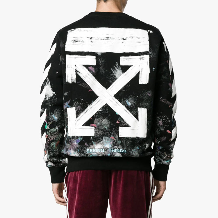 Off-White Galaxy Brushed Print Sweatshirt 'Black' OMBA003F176190309901