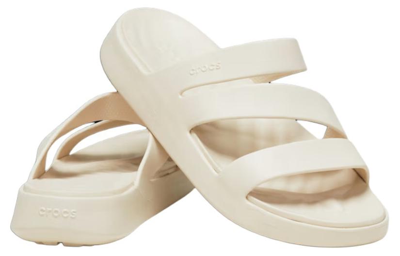 (WMNS) Crocs Getaway Strappy Slides 'Cream White' 209587-160