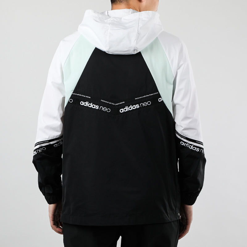 adidas neo M SS WB Cozy Casual Windproof Jacket White FN6534
