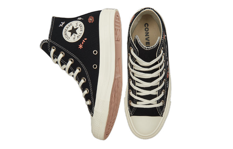 (WMNS) Converse Chuck Taylor All Star High 'Embroidered Floral - Black' A01585C