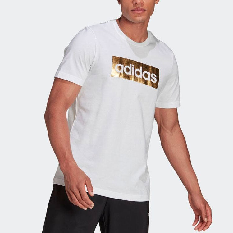 Men's adidas Alphabet Logo Printing Round Neck Pullover Short Sleeve Japanese Version White T-Shirt GS6281