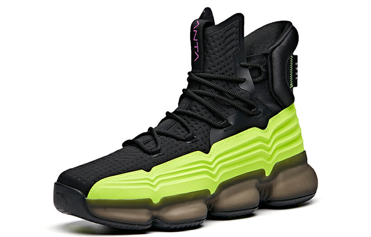 ANTA High Top Basketball Shoes 'Black Green' 91941160-1