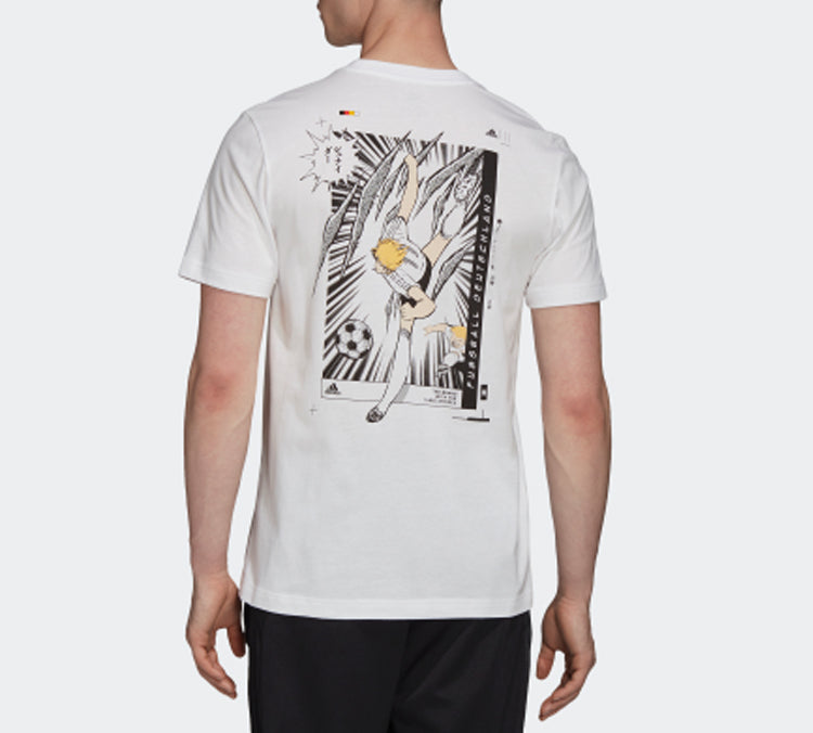 adidas Tsubasa Germany Soccer/Football Short Sleeve White FQ7638