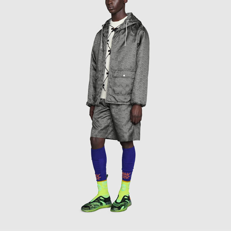 Gucci FW21 Off The Grid Series Logo Printed Nylon Shorts 'Grey' 654859-ZAEBN-1126