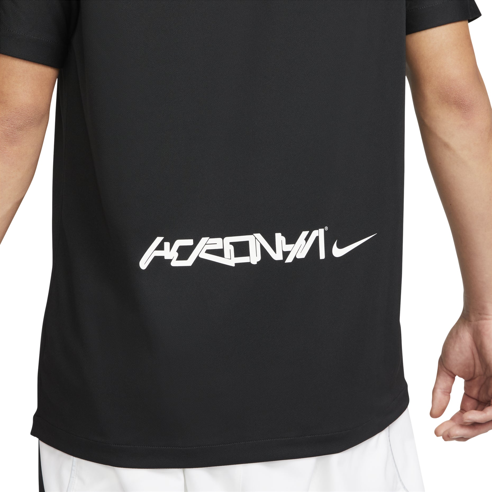 Nike x ACRONYM Crossover Fan Edition Printing Logo V neck Short Sleeve Asia Edition Black DC8809-010