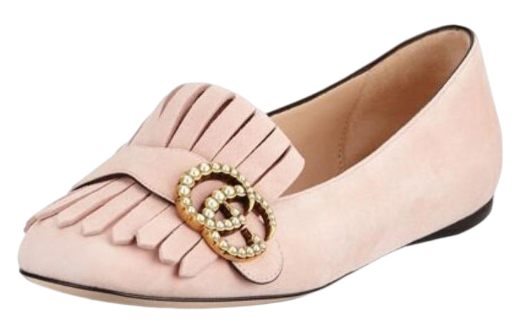 (WMNS) Gucci GG Marmont Crystal Embellished Flats 'Pink' 454299-C2000-5909