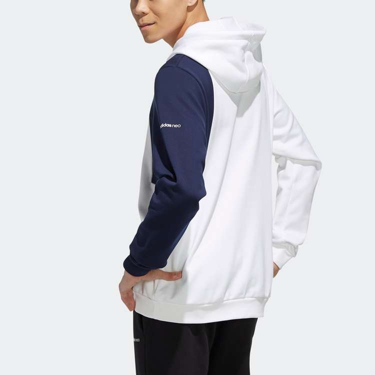 adidas neo Contrasting Colors Loose Cozy Sports Pullover White EI4347