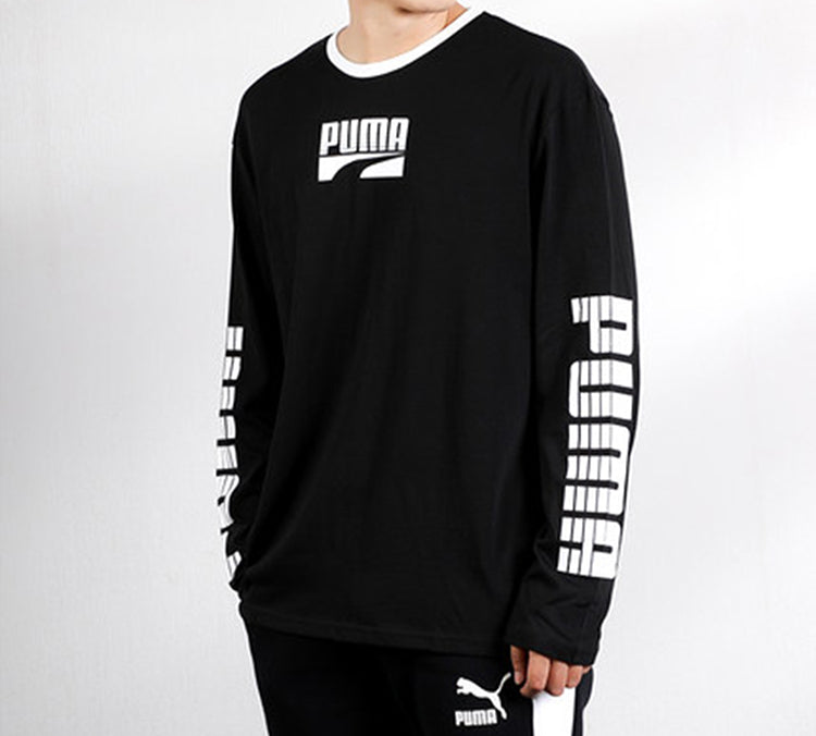 PUMA Colorblock Round Neck Casual Black 581659-01
