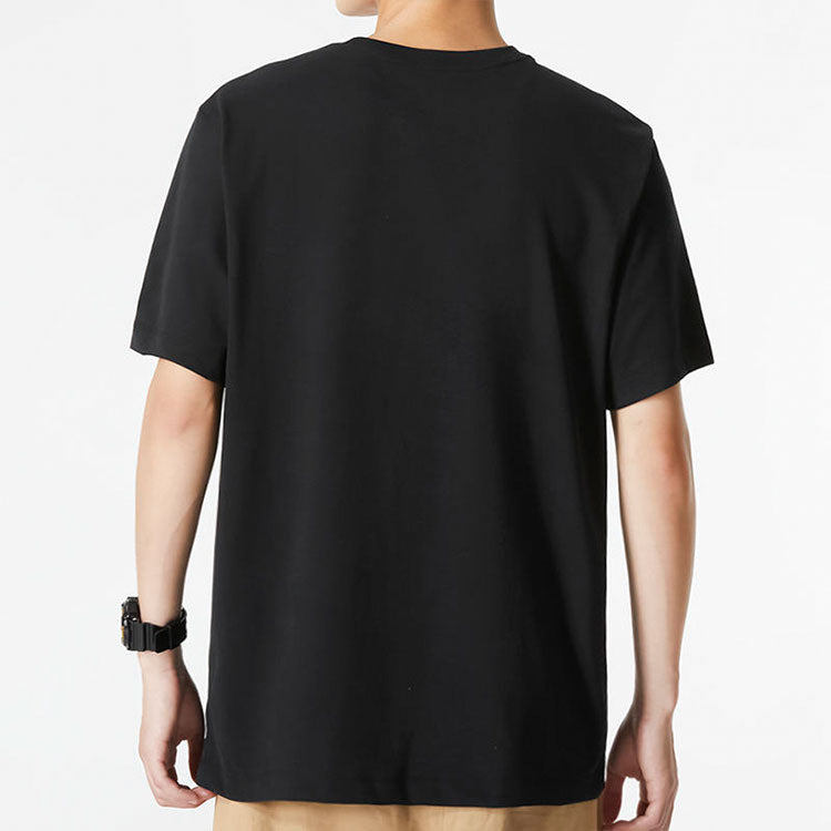 Men's Nike Alphabet Printing Solid Color Round Neck Pullover Short Sleeve Black T-Shirt DV1219-010