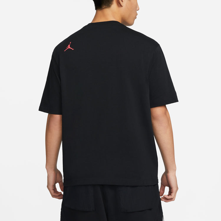 Men's Air Jordan SS22 23 Engineered Printing Short Sleeve Black T-Shirt DH8914-010