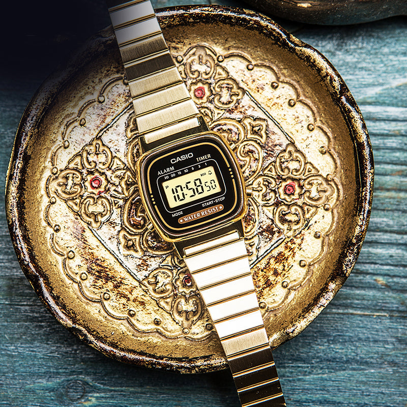 CASIO Waterproof Quartz Gold Digital LA670WGA-1D