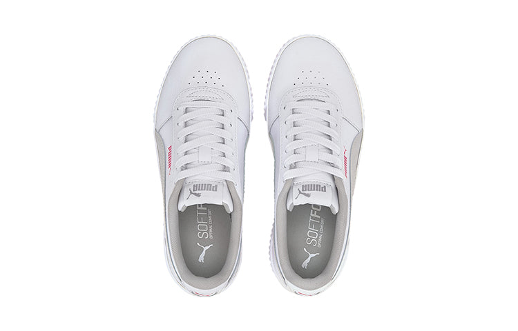 (GS) PUMA Carina L Casual Board Shoes White/Grey 370677-12