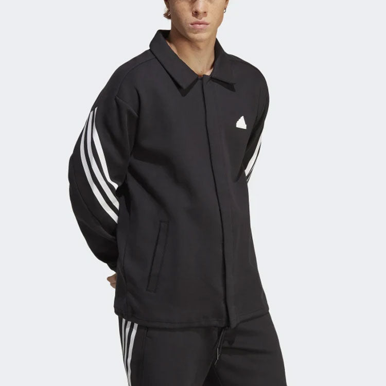 adidas Future Icons 3-Stripes Coaches Jacket 'Black' IC6726