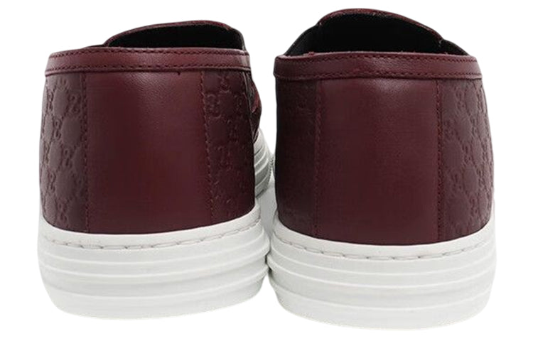 Gucci Microguccissima Pattern Leather Slip On 'Strong Red' 466872-D4710-6168