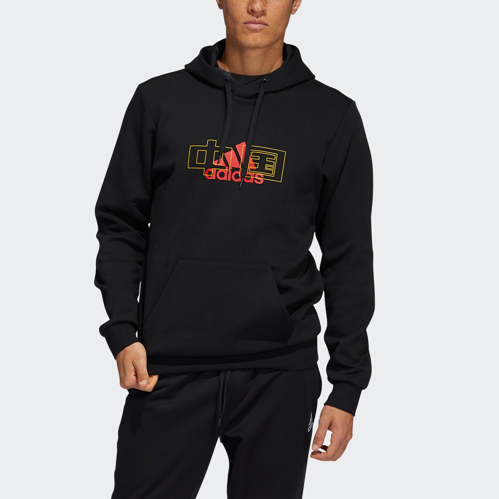 Men's adidas China Pattern Printing Sports Black HF4671