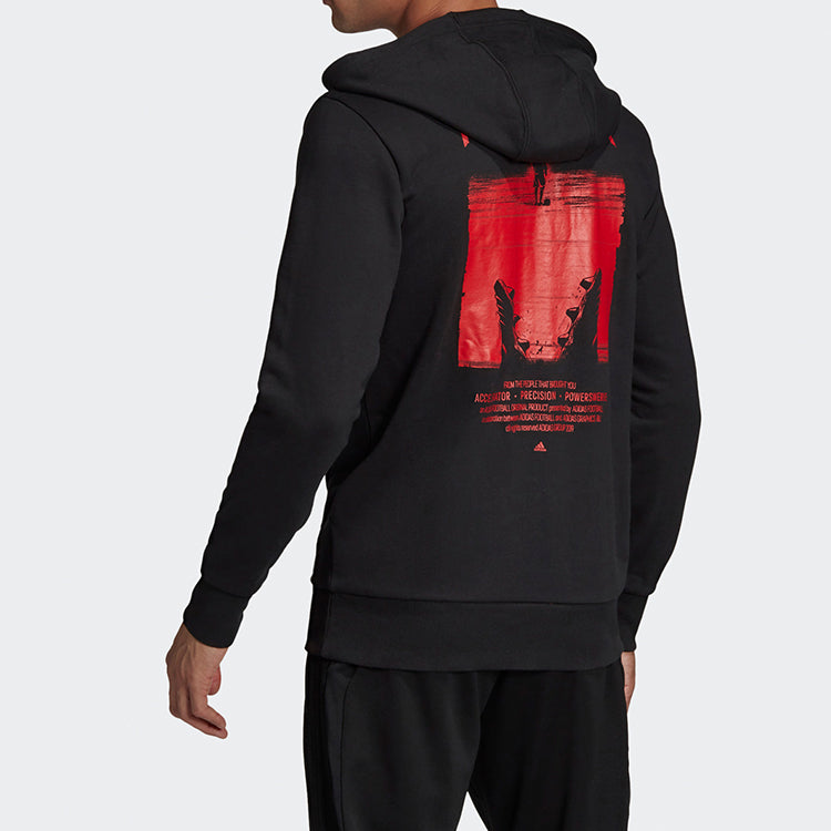 adidas Pred Poster Hdy Soccer/Football Hooded Jacket Black DU8444