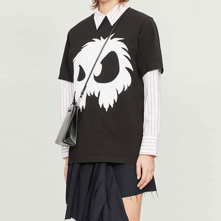 McQ Alexander McQueen Monster Small Monster Printing Short Sleeve Black 583304-ROT49-1011