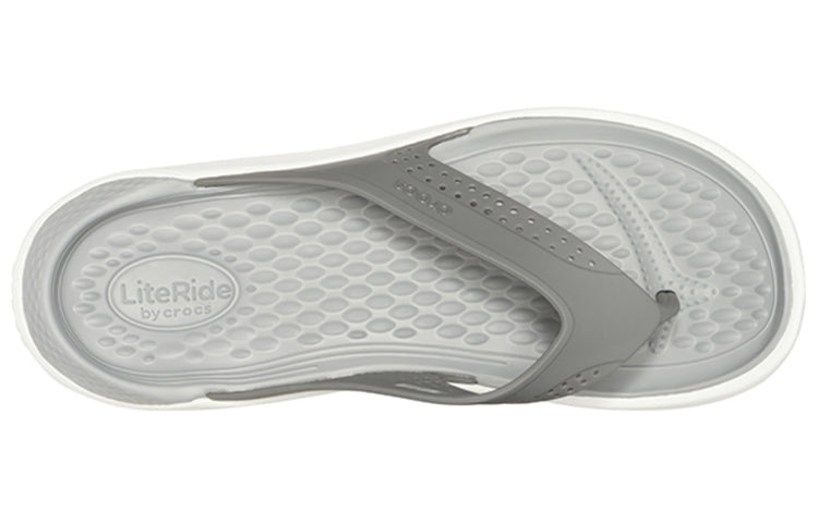 Crocs LiteRide Beach Gray Slippers 205182-06J