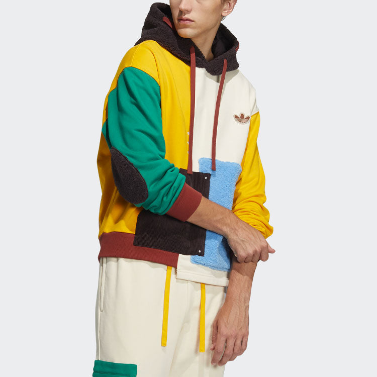 adidas originals x melting sadness Crossover Series Colorblock Splicing Irregular Pullover Multicolor HC0351