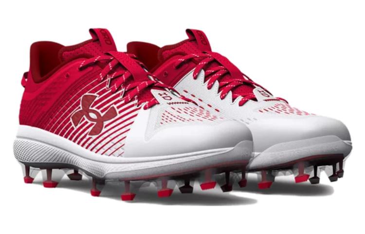 Under Armour Yard Low MT TPU Baseball Cleats 'White Red' 3025591600