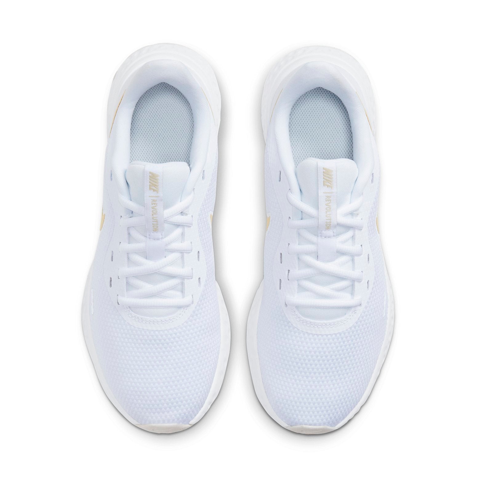 (WMNS) Nike Revolution 5 White/Gold BQ3207-108