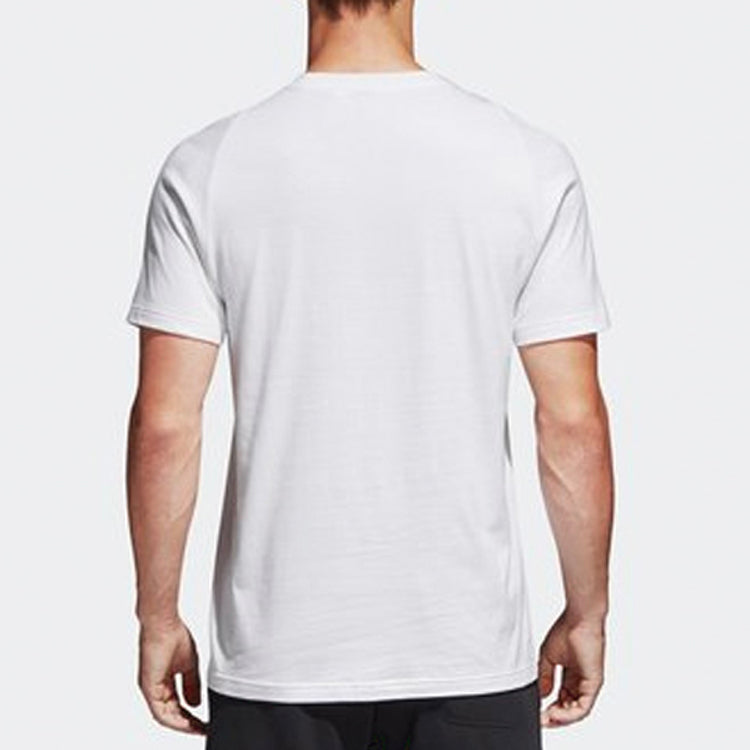 adidas Training Round Neck Pullover Short Sleeve 'White' BK3715