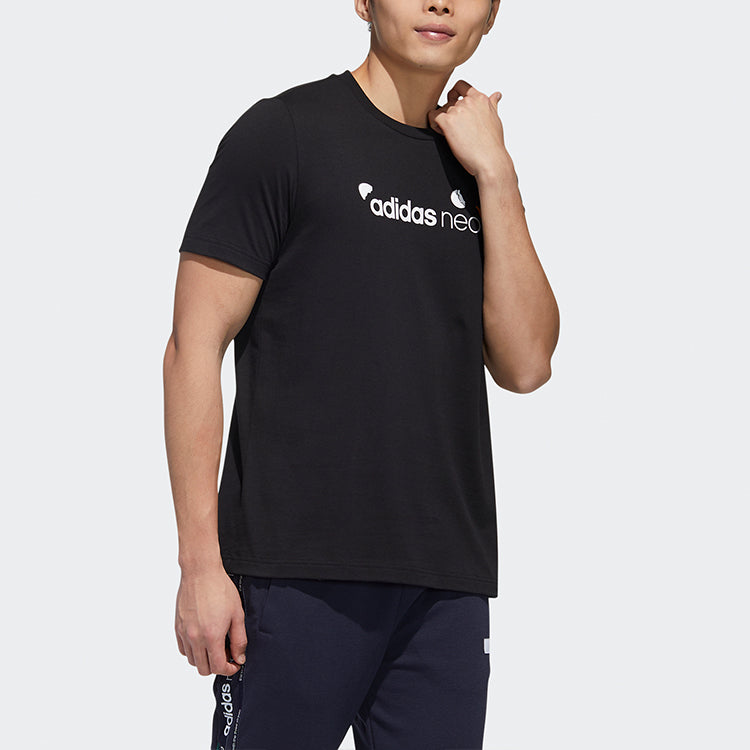adidas neo x Sanrio Yellow Crossover Casual Sports Breathable Round Neck Short Sleeve Black GL7217