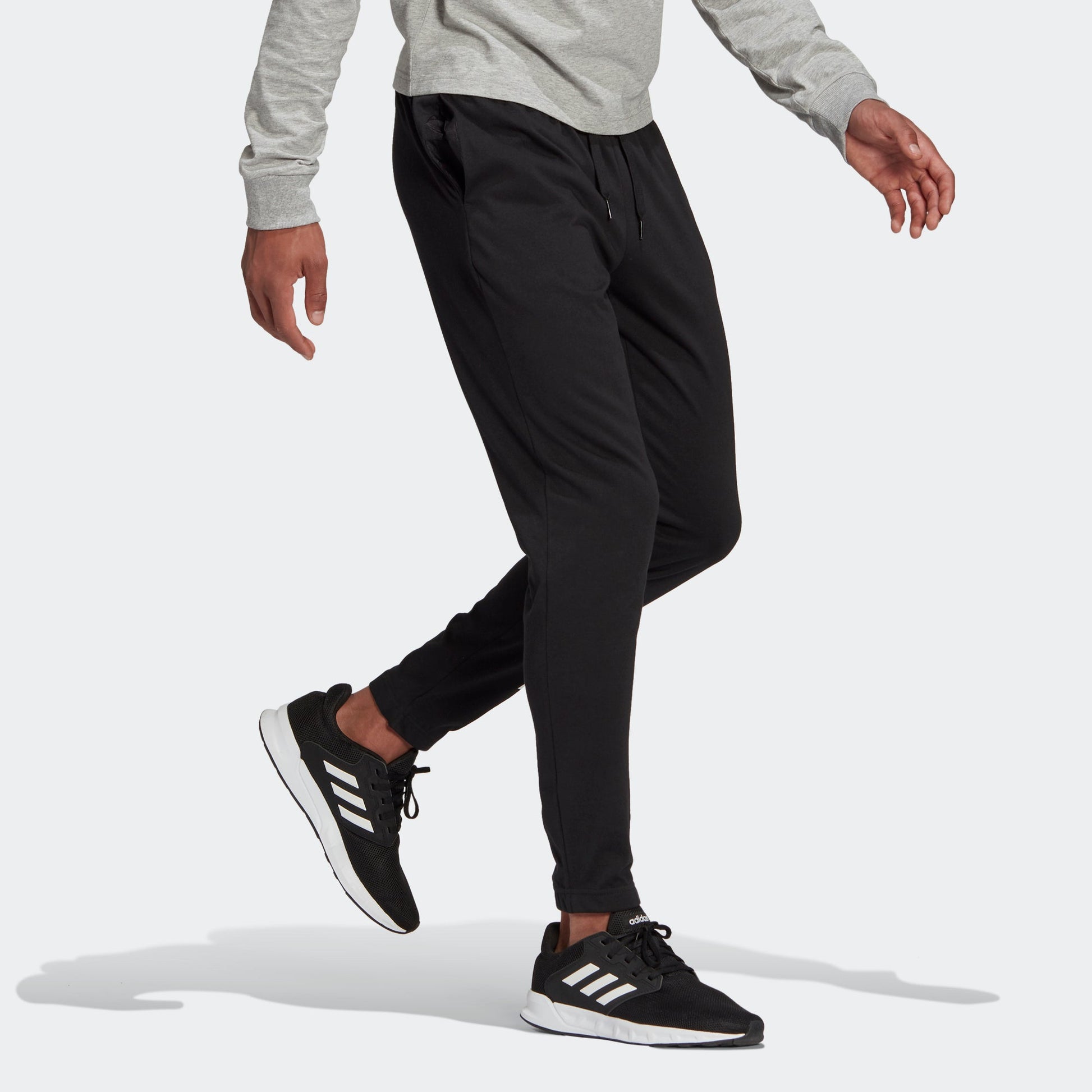 adidas M Lin Sj Te Pt Logo Printing Sports Training Cone Long Pants Black GK8827