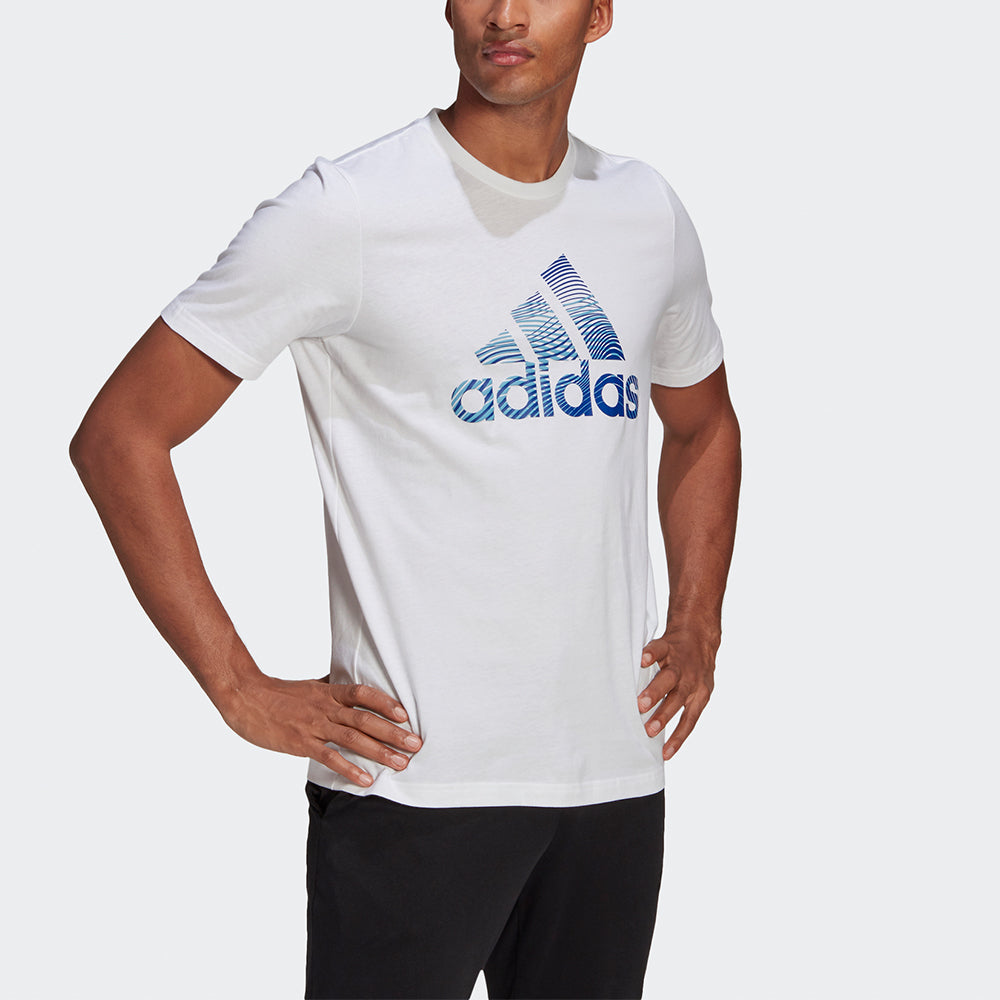 adidas M Extmo Pff T Alphabet Logo Round Neck Sports Short Sleeve White GL2398