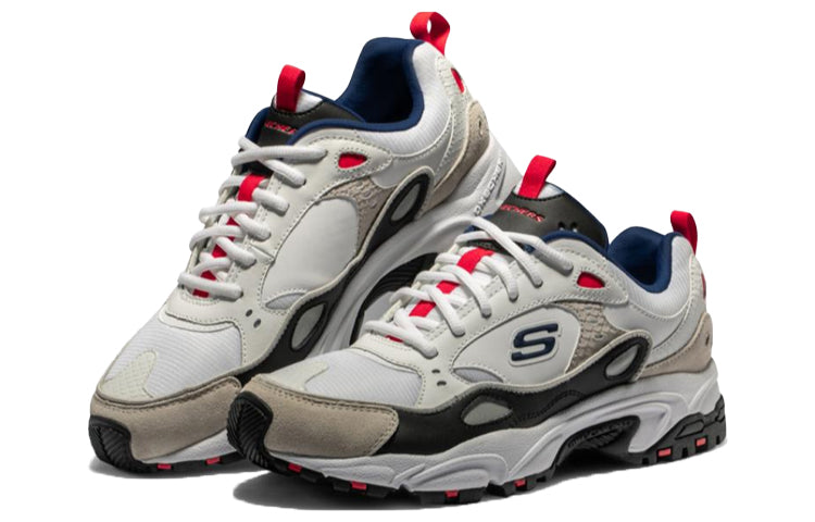 Skechers Stamina Running Shoes Grey/Red 999307-WGRD