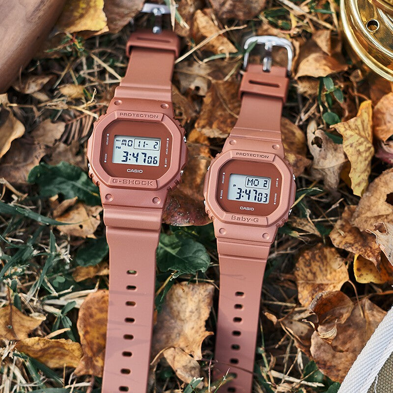 CASIO G-Shock & Baby-G Set 'Dark red' DW-5600ET-5PR&BGD-560ET-5PR