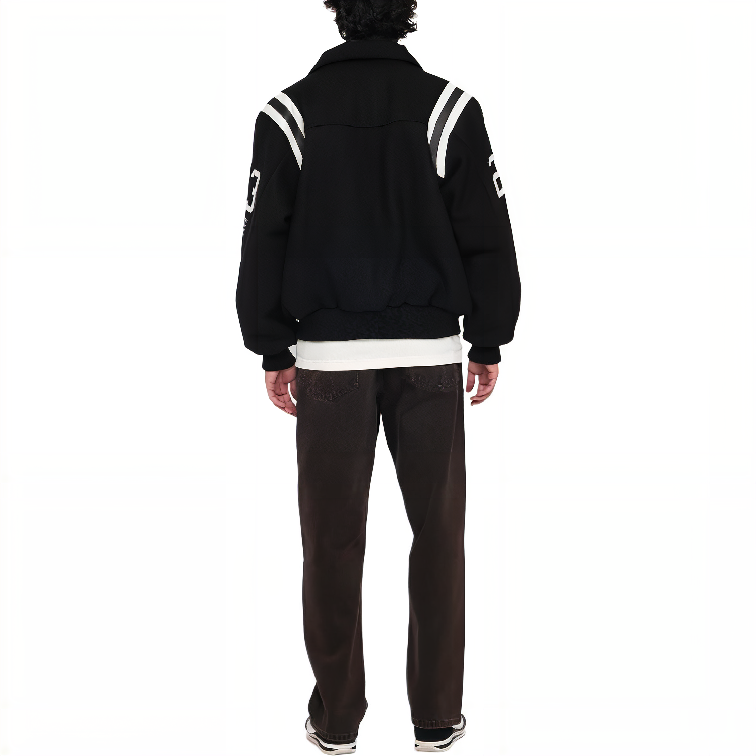 Stussy 80 Wool Varsity Jacket 'Black' 115713