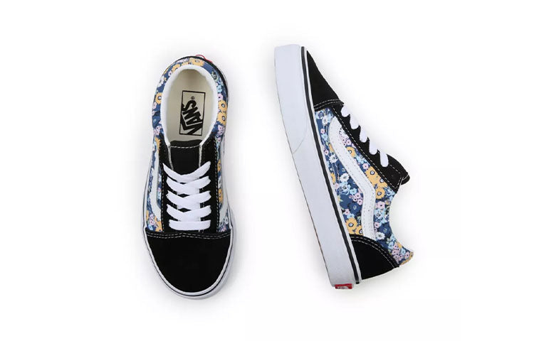 (PS) Vans Floral Old Skool 'Black Blue' VN0A7Q5FAS2