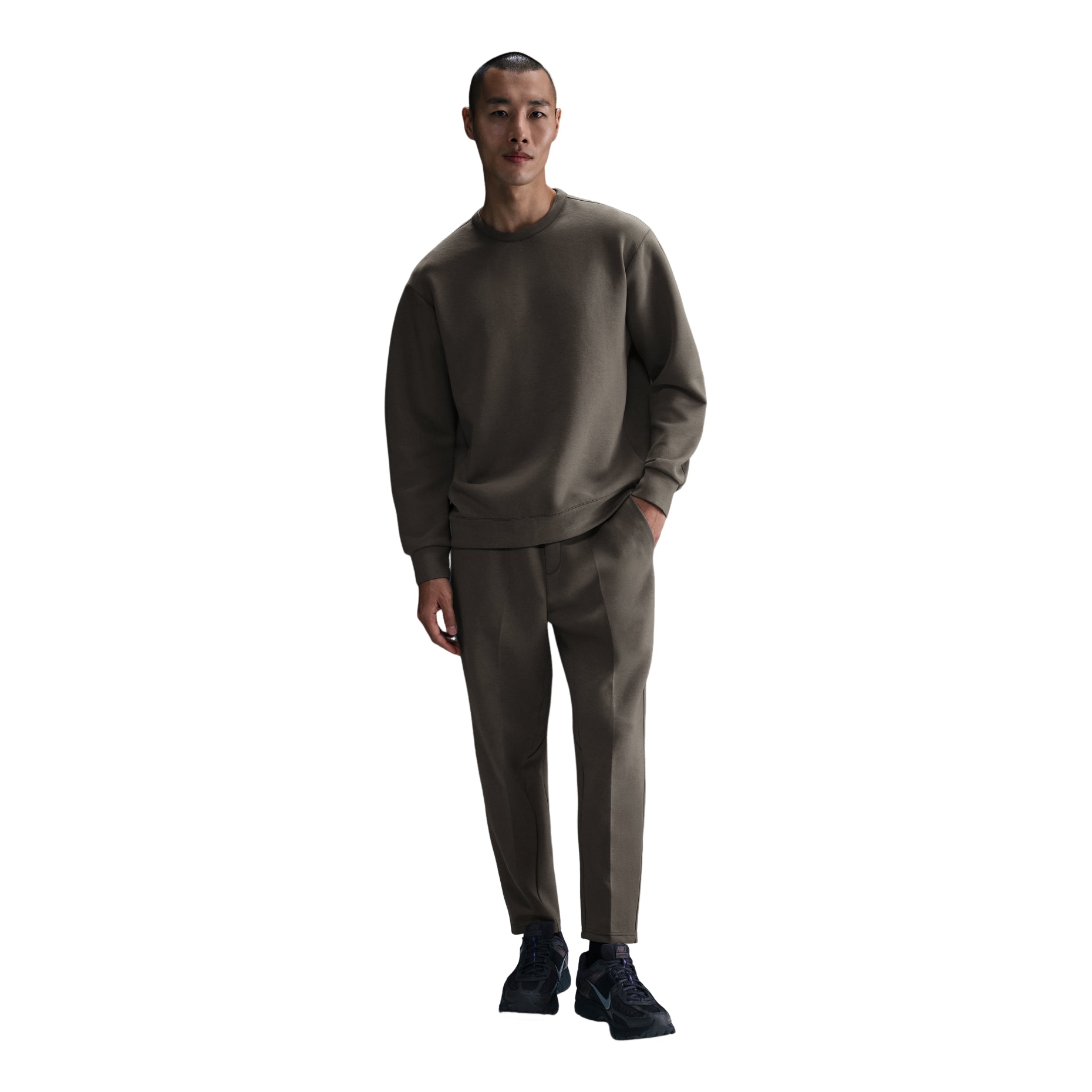 Nike 24.7 Impossiblysoft Dri-FIT Crew Asia Sizing 'Cave Stone' HQ6965-289