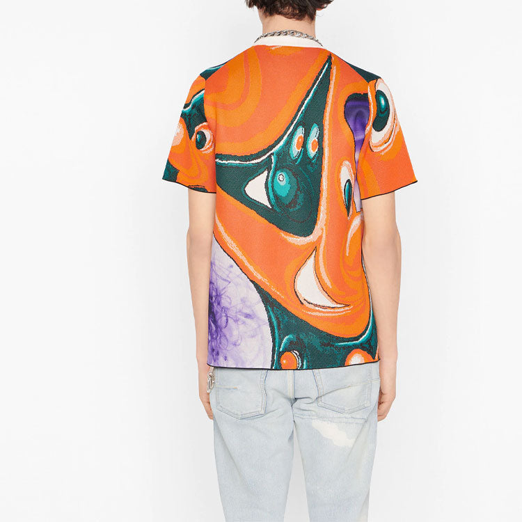 Men's DIOR x KENNY Crossover SCHARF Large Short Sleeve Multicolor 193M644AT342-C082