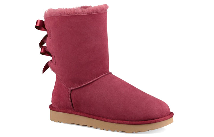 (WMNS) UGG Bailey Bow II 'Rose Red' 1016225-GAR