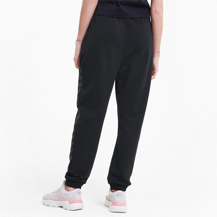 (WMNS) PUMA Knitting Sports Trousers Black/Red 599190-51