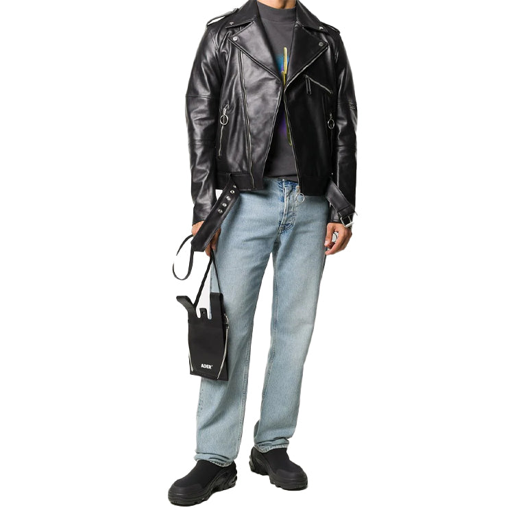 Men's Off-White Asymmetric Black Jacket OMJG011E20LEA0011001