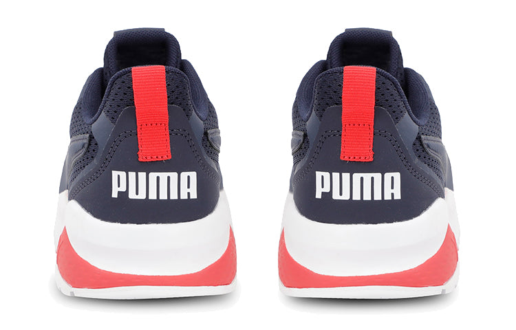 (GS) PUMA Flex Renew Low Top Running Shoes Blue/White/Red 372080-03