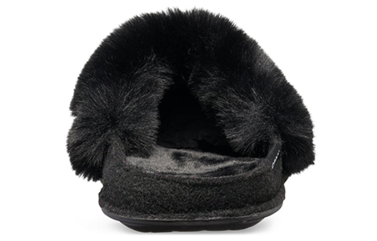 (WMNS) Crocs Mule Fur Slippers 'Black' 205394-001