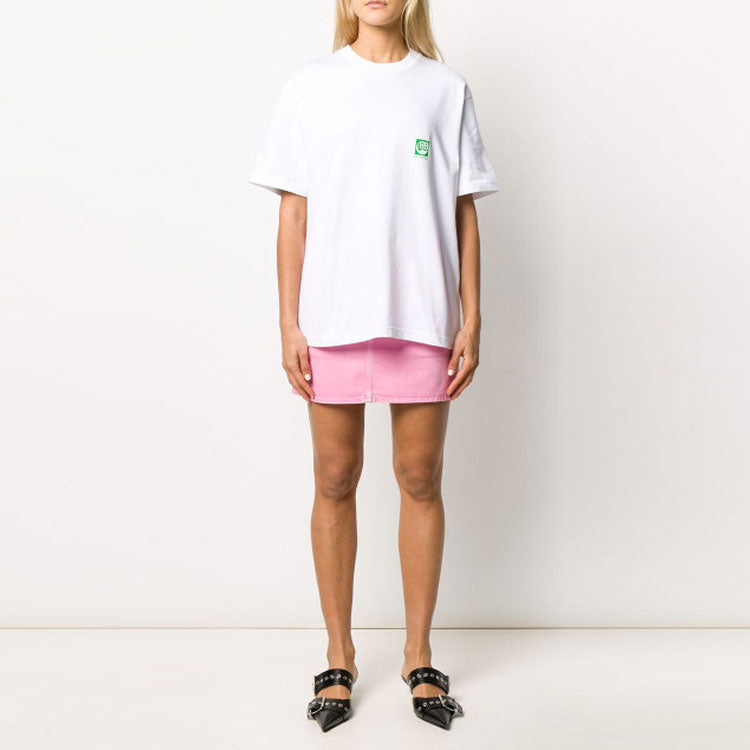 Balenciaga Environmental Friendly Loose Version Short Sleeve White 594599THV639000