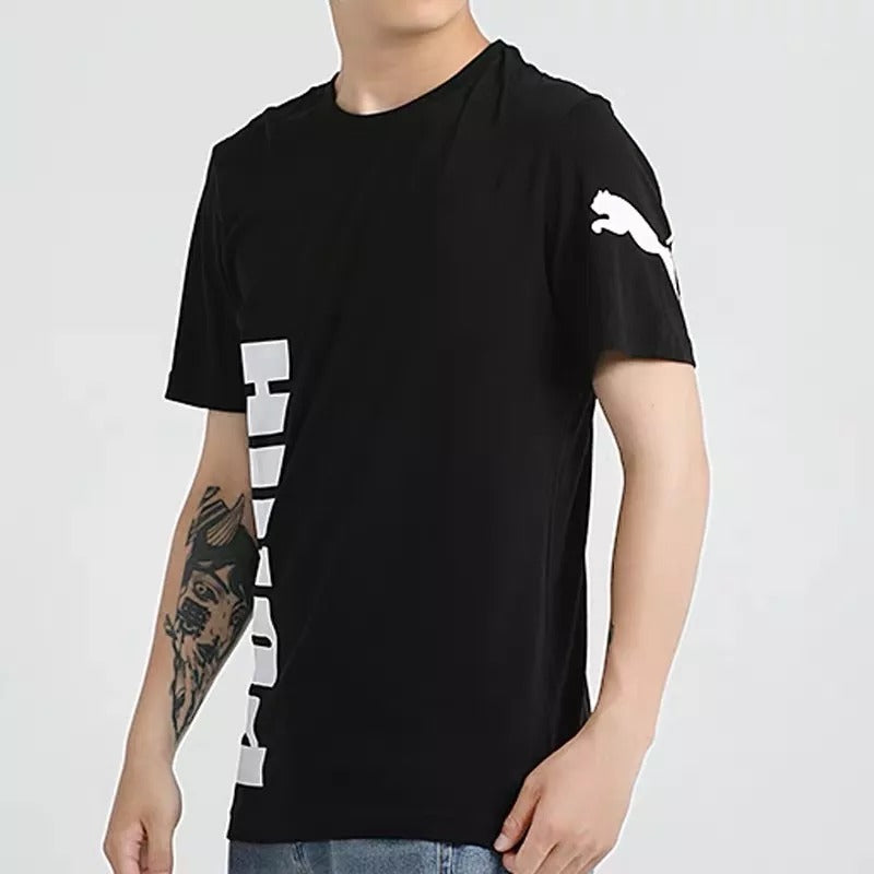 PUMA Casual Sports Round Neck Short Sleeve Black 581710-01