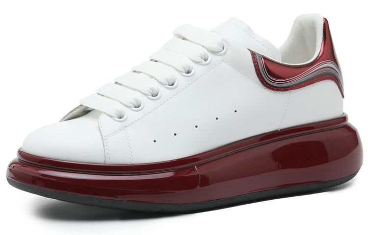 Alexander McQueen Oversized Sneaker 'White Burgundy Metallic' 750341WIDJT8835