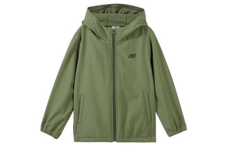 (GS) Skechers Logo Printed Loose Hooded Zip Jacket Suit 'Multi-Color' L422K079