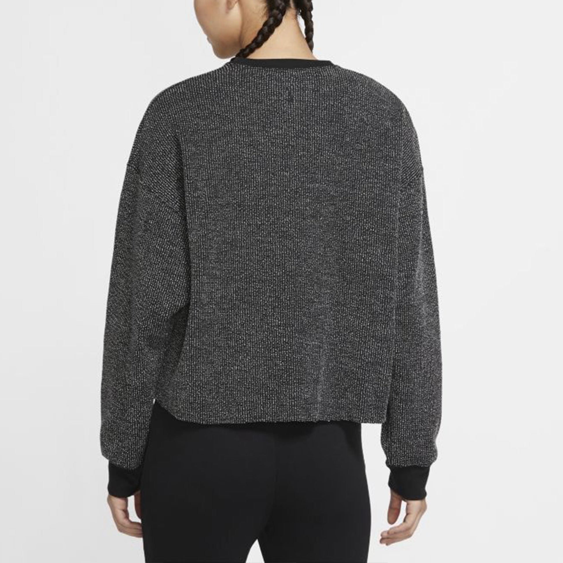 (WMNS) Nike As Yoga Stmt Cln Cover Up Round-neck Swea Black CU6339-010