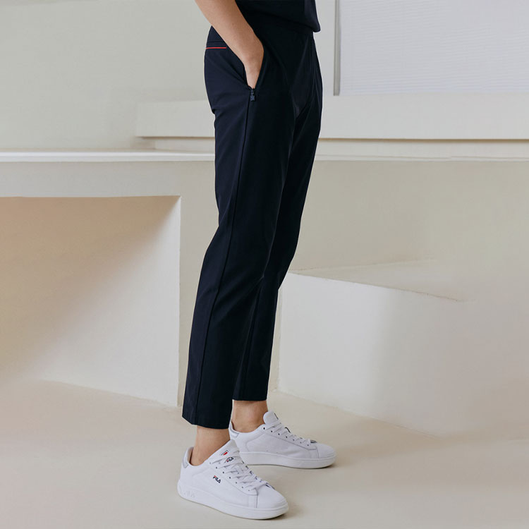 FILA Light-WeightBreathable Fabric Straight Knitting Casual Trousers Men s Blue F11M131601F-NV